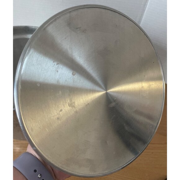 Vintage MCM Ice Bucket Nasco Italy Hammered Aluminum w Lid & Handle Retro Decor - Picture 6 of 9